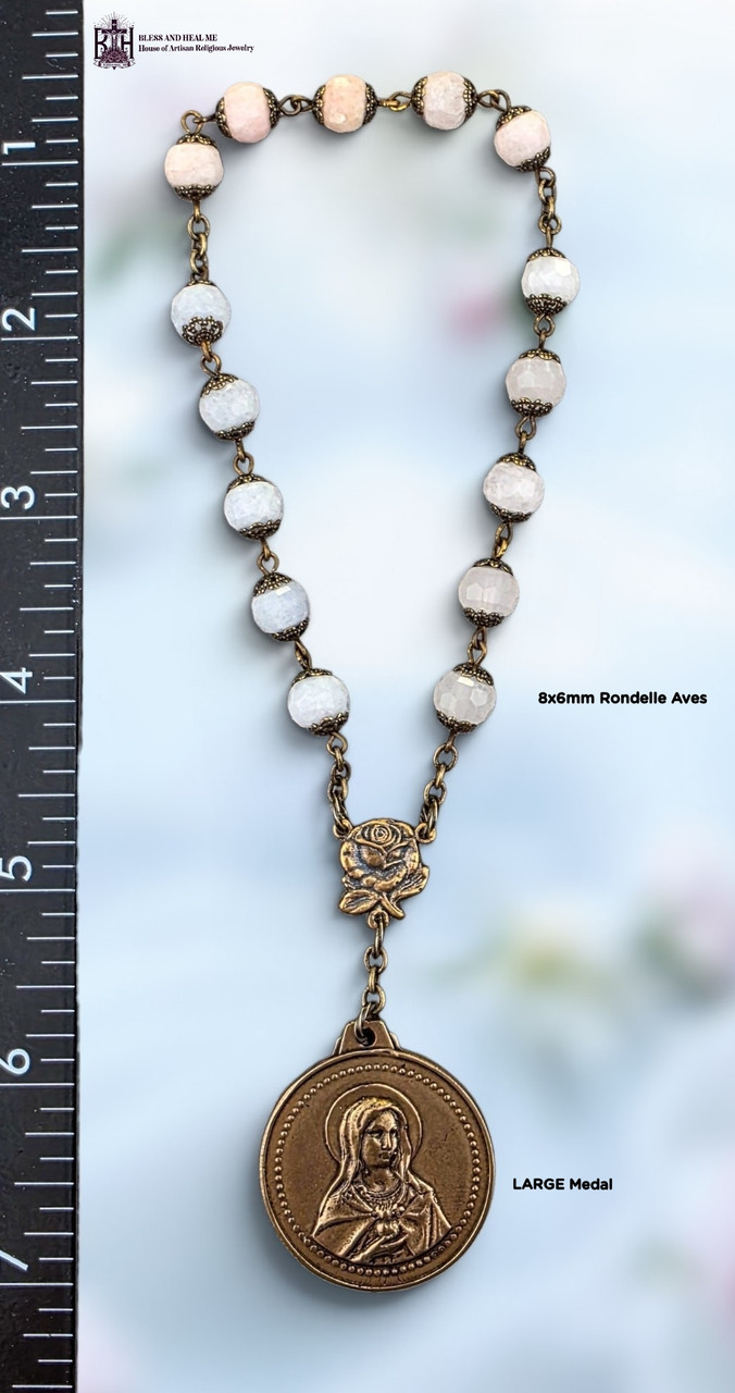 Immaculate Heart of Mary Miraculous Mary 15 Beads Heirloom Chaplet