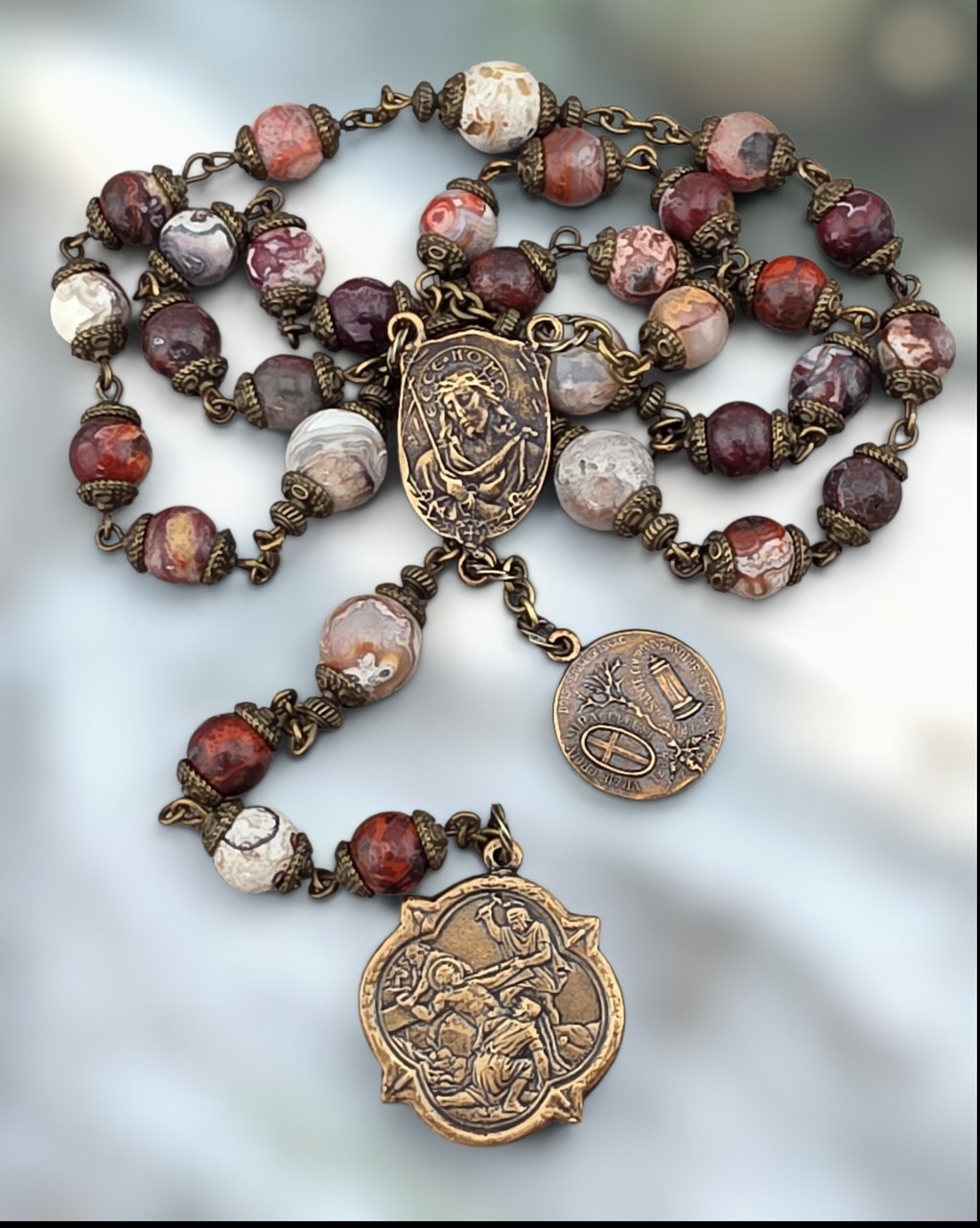 Five Wounds Ecce Homo Precious Blood 33 Beads Chaplet – Bronze