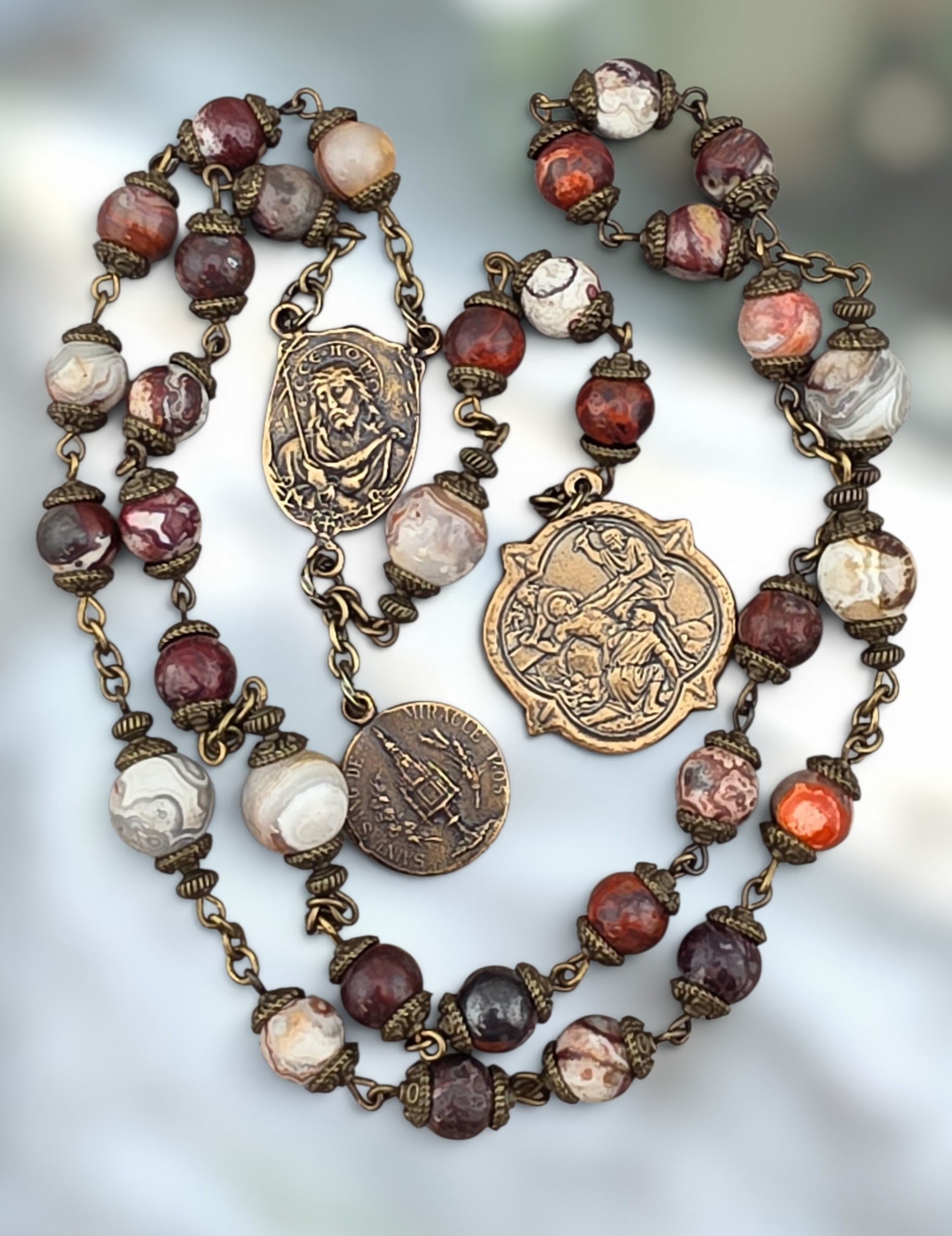 Five Wounds Ecce Homo Precious Blood 33 Beads Chaplet – Bronze