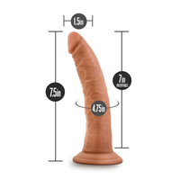 Dr. Skin Glide 7.5 Inch Self Lubricating Dildo - Mocha -