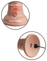 King Cock Elite 6 Inch Vibrating Silicone Dual Silicone Dual Density Cock - Light