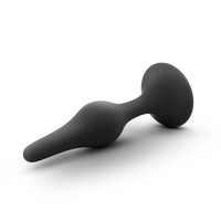 Anal Adventures Platinum - Silicone Beginner Plug - Small - Black