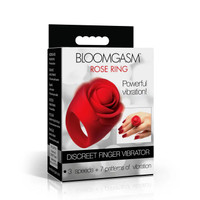 Rose Ring Discreet Finger Vibrator - Red