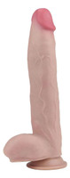 Get Lucky Real Skin 12” Dual Layer Dildo Beige