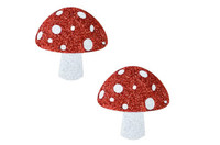 Almost Emoji Sparkly Red Shroom Nipple Cover Pasties