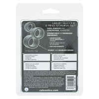 Alpha Liquid Silicone 3 Ring Stamina Set Black