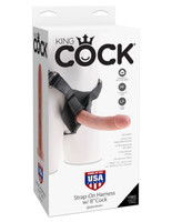 King Cock Strap on Harness With 8 Inch Cock - Flesh