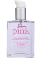 Pink 4oz Glass Bottle Silicone Lubricant