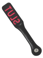 12 Inch Leather Impression Paddle - Slut