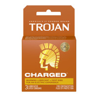 Trojan Intensified Charged Orgasmic Pleasure Condoms - 3 Pack