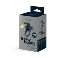 Frisky Bunny Vibrating Ring Black Pearl