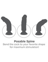 King Cock 7-Inch Vibrating Cock - Light