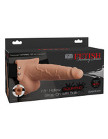 Fetish Fantasy Series 7.5 Inch Hollow Squirting Strap-on With Balls - Flesh