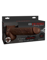 Fetish Fantasy Series 9 Inch Hollow Squirting Strap-on With Balls - Brown