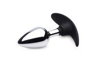 Dark Invader Metal and Silicone Anal Plug - Medium -