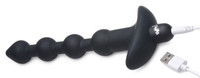 Bang - Vibrating Silicone Anal Beads and Remote Black