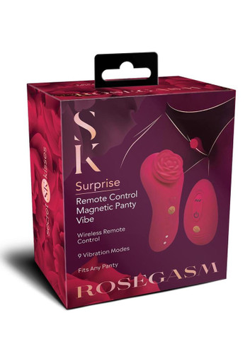 Secret Kisses Rosegasm Rose Surprise Panty Vibe - Red
