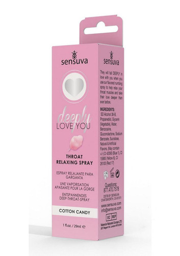 Deeply Love You Throat Relaxing Spray - 1 Fl. Oz. - Cotton Candy