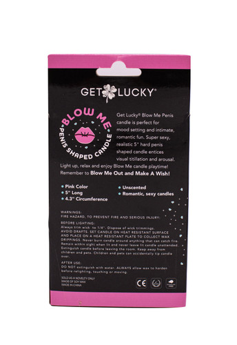 Get Lucky Blow Me Penis Candle - Pink