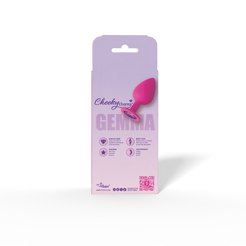 Gemma Purple Gem Pink Silicone Plug - Large