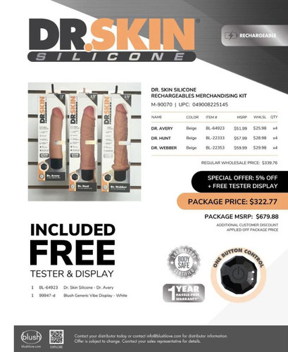 Dr. Skin Silicone Rechargeables Merchandising Kit