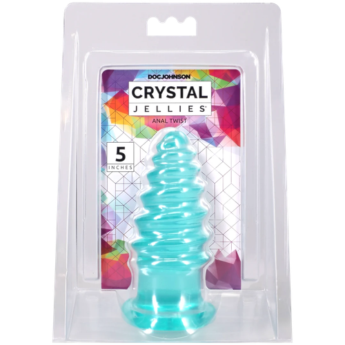 Crystal Jellies - Anal Twist - 5 Inch Teal