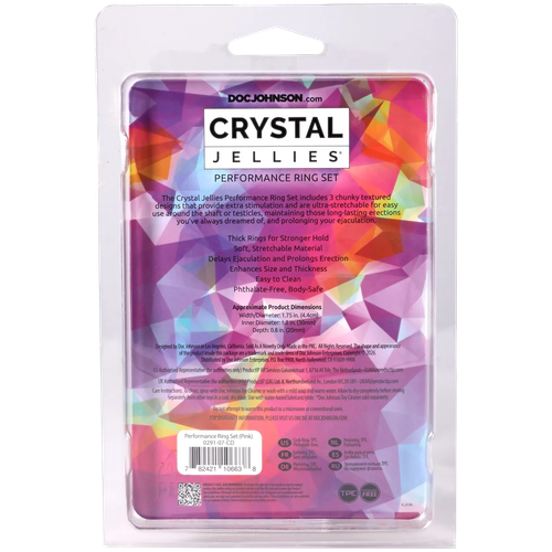 Crystal Jellies - Performance Ring Set Pink