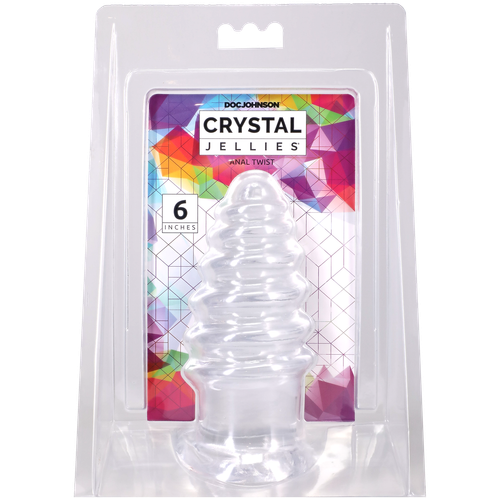 Crystal Jellies - Anal Twist - 6 Inch Clear