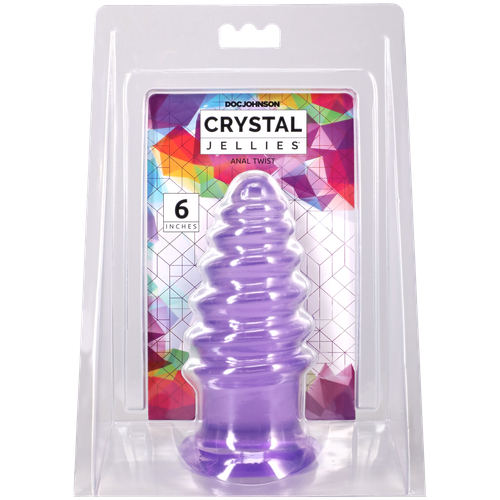 Crystal Jellies - Anal Twist - 6 Inch Purple