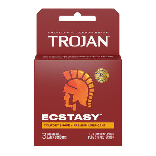 Trojan Ultra Ribbed Ecstasy - 3 Pack