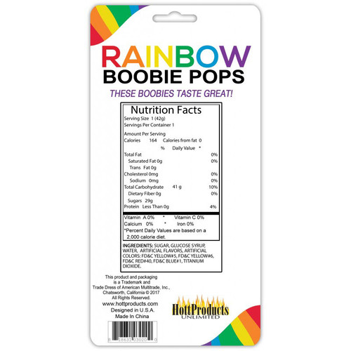 Rainbow Boobie Pops - 1.48 Oz.