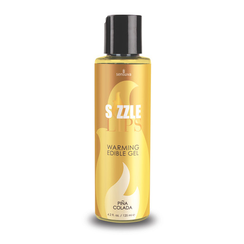 Sizzle Lips Warming Edible Gel - Pina Colada - 4.2 Fl. Oz. / 125 ml