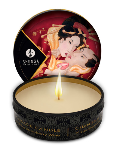 Mini Massage Candle - Romance - Sparkling Strawberry Wine - 1 Fl. Oz.