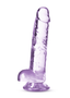 Naturally Yours - 7 Inch Crystalline Dildo - Amethhyst