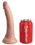 King Cock Elite 7 Inch Vibrating Silicone Dual Density Cock With Remote - Light