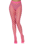 Jumbo Pothole Net Tights - Neon Pink- One Size