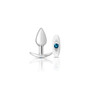 Silver Anchor Buttplug Kit - Clear Iridescent/teal