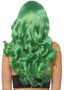 24 Inch Misfit Long Wavy Bang Wig - Green