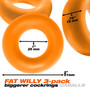 Fat Willy 3-Pack Jumbo Cockring - Orange