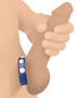 Cock Gear Leather Speed Snap Cock Ring - Blue