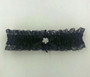 Satin Leg Garter - One Size - Black With Black Lace