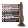Dr. Skin Silicone - Dr. Carter - 7 Inch Dong With Suction Cup - Chocolate