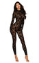 Gloved Bodystocking Dmnd - One Size - Black