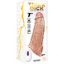 Thick Dick Vibrating Sleeve with Remote Control - Vanilla