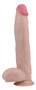 Get Lucky Real Skin 12” Dual Layer Dildo Beige