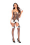 Maid Fishnet Body - Os - Black/white