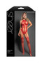 Stripped Down Teddy Bodystocking - Os - Red