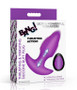 Thrusting and Vibrating Silicone Butt Plug - Purple