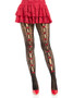 Sweetheart Striped Tights - Os - Black/red
