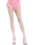 Sweetheart Striped Tights - Os - White/pink
